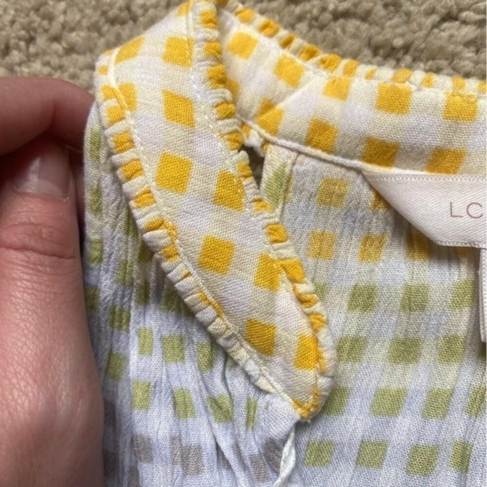 LC Lauren Conrad Checked Print Tank with Tassels - Picture 5 of 7